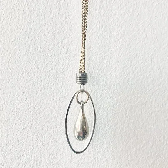 Handmade Silver Drop Necklace - Picture 3 of 5